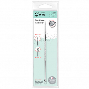 QVS Инструмент косметологический с иглой и скобой для удаления черных точек Blackhead Remover