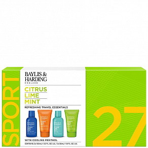 Baylis&Harding Citrus, Lime&Mint Men's Refreshing Travel Essentials Gift Set Y23 Подарочный набор